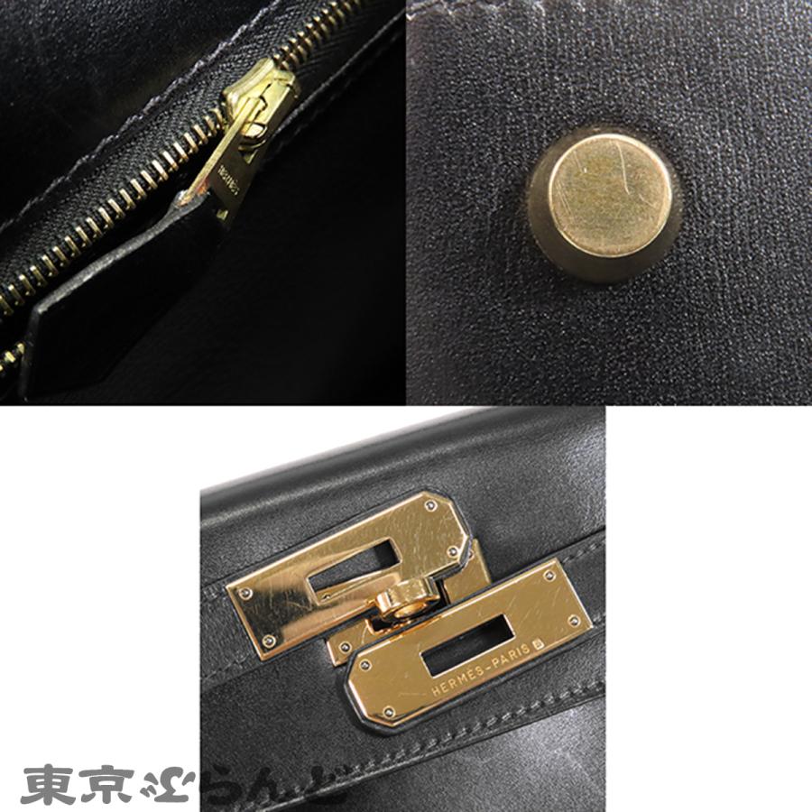 HERMES（エルメス） ケリー 28 □F刻印 ブラック 黒 ゴールド金具