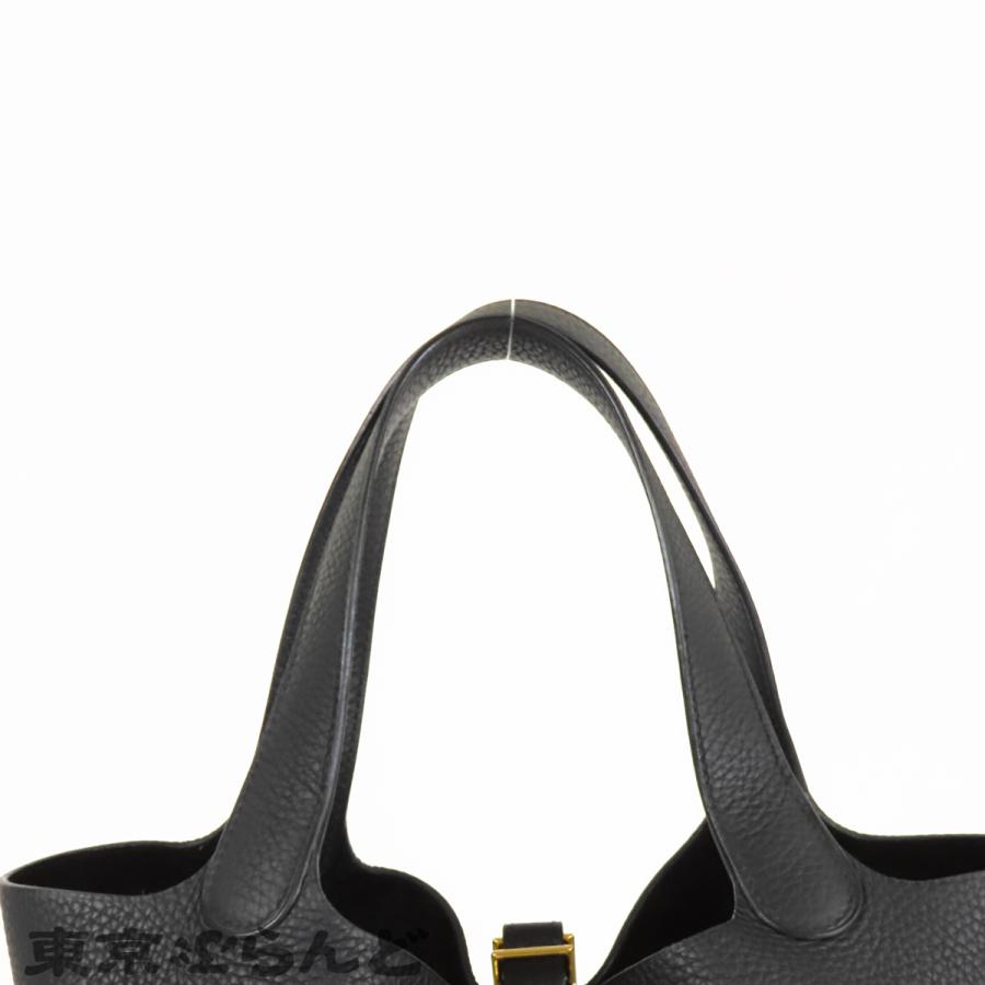 HERMES（エルメス） ピコタンロック MM Z刻印 ブラック ゴールド金具