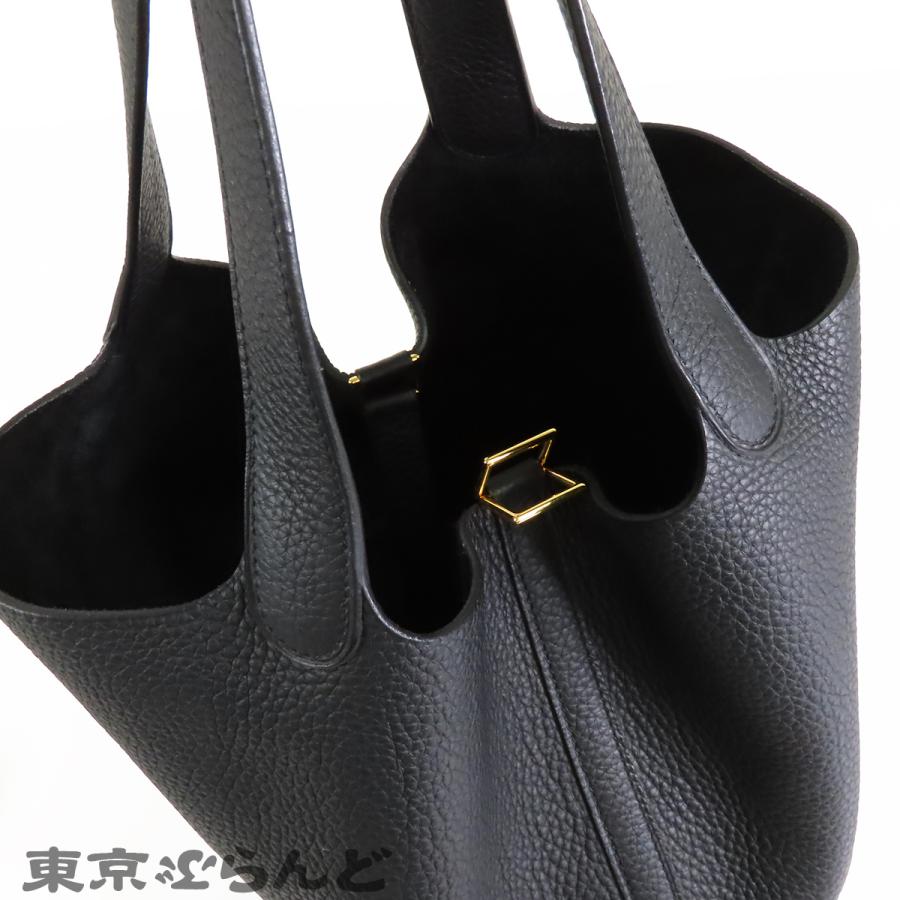 HERMES（エルメス） ピコタンロック MM Z刻印 ブラック ゴールド金具