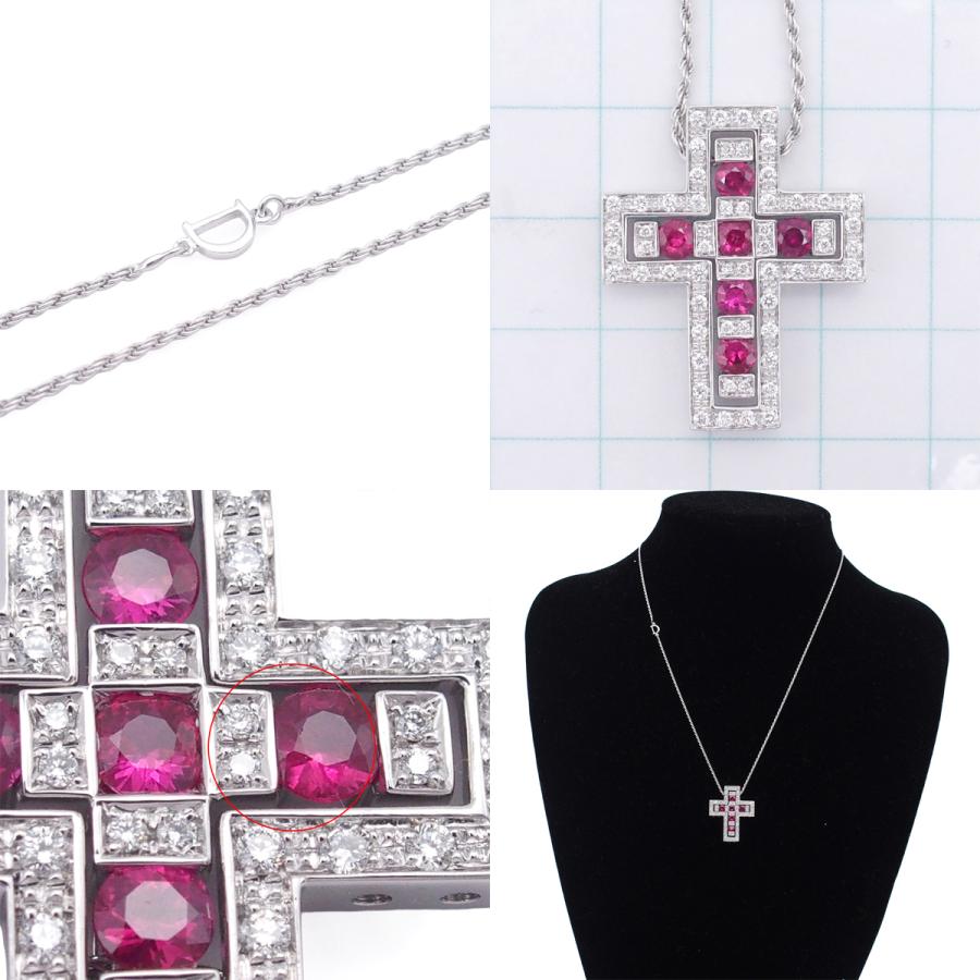 DAMIANI ベルエポック K18WG ルビー ダイヤ ネックレス　XS DAMIANI（ダミアーニ） ベルエポック ネックレス レッドxホワイト