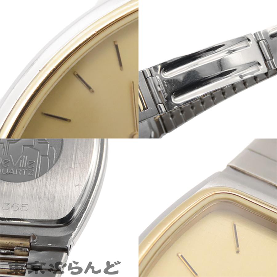 【美品／良稼働】オメガ デ・ヴィル クォーツ 1365 新品オーストリッチ OMEGA（オメガ） デビル 195.0021 cal.1365 ゴールド SS YG デヴィル