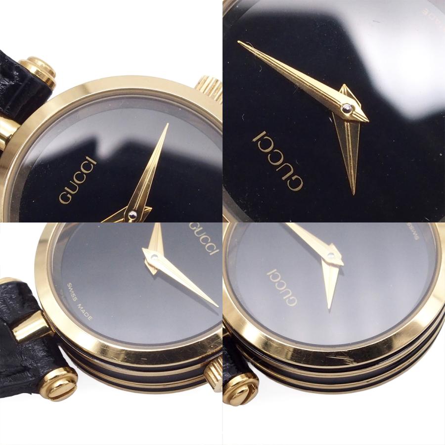 GUCCI グッチ 2000L レディース 腕時計 クォーツ シェリーライン GUCCI（グッチ） シェリーライン 2000L ブラックxSS レザー オールド