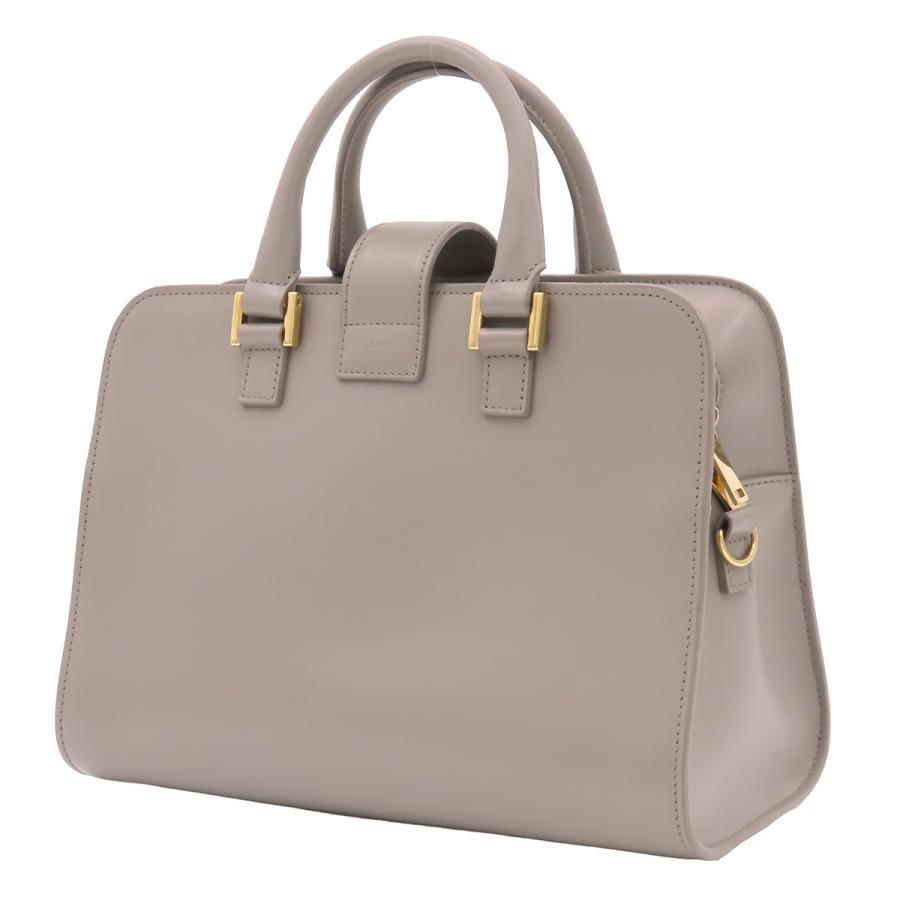  グレー レザー ショルダーバッグベビーカバス SAINT LAURENT サンローラン ベイビーカバス 2WAY ハンドバッグ YSL