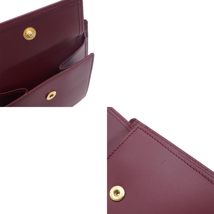 Cartier（カルティエ） マスト ドゥ 73184192 ボルドー レザー 小銭