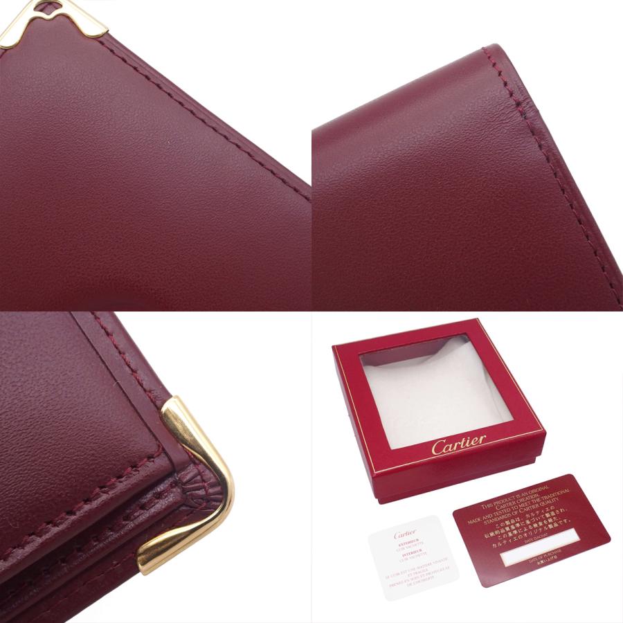 Cartier（カルティエ） マスト ドゥ 73184192 ボルドー レザー 小銭