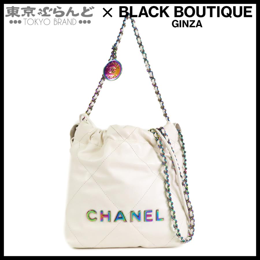 CHANEL（シャネル） シャネル22 ミニ ホワイト レインボー金具 カーフ