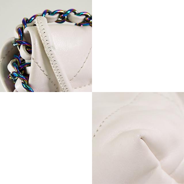 CHANEL（シャネル） シャネル22 ミニ ホワイト レインボー金具 カーフ