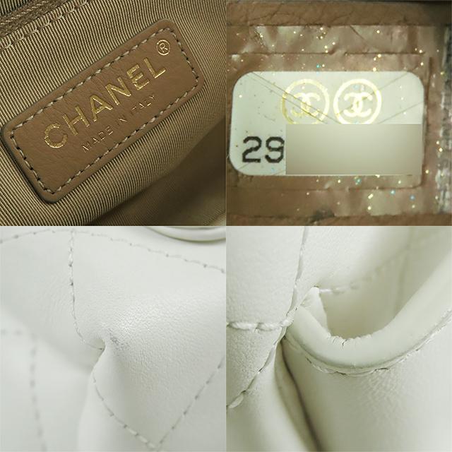 CHANEL（シャネル） チェーンショルダーバッグ ホワイト 白 ゴールド