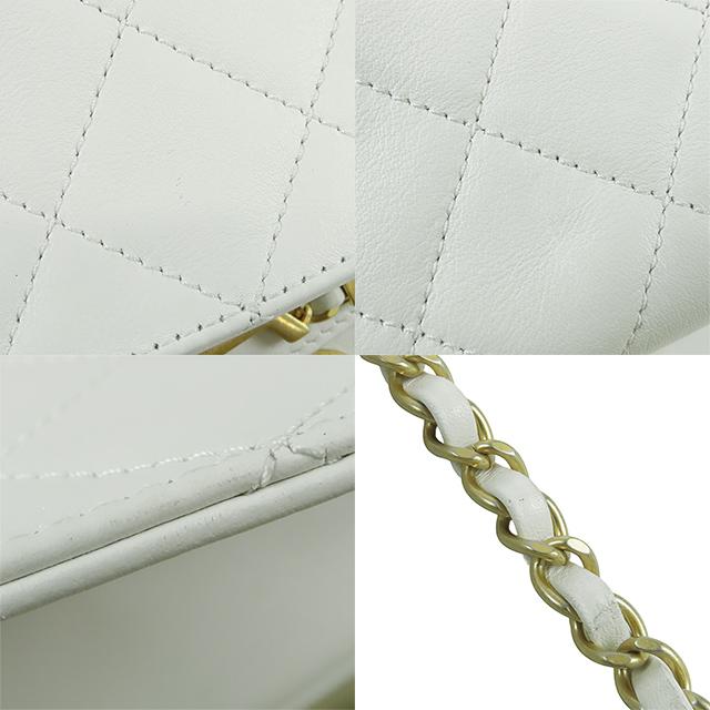 CHANEL（シャネル） チェーンショルダーバッグ ホワイト 白 ゴールド