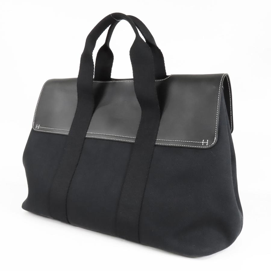 HERMES エルメス　ヴァルパライソ　MM ハンドバッグ　レザー　黒 HERMES（エルメス） ヴァルパライソ MM ブラック シルバー金具 トワル