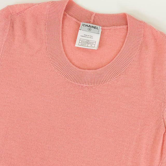 CHANEL（シャネル） 半袖 ニット P31438K00533 ピンク アルパカ クルー