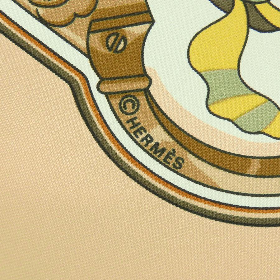 HERMES（エルメス） カレ 90 ベージュxマルチカラー シルク Copeaux