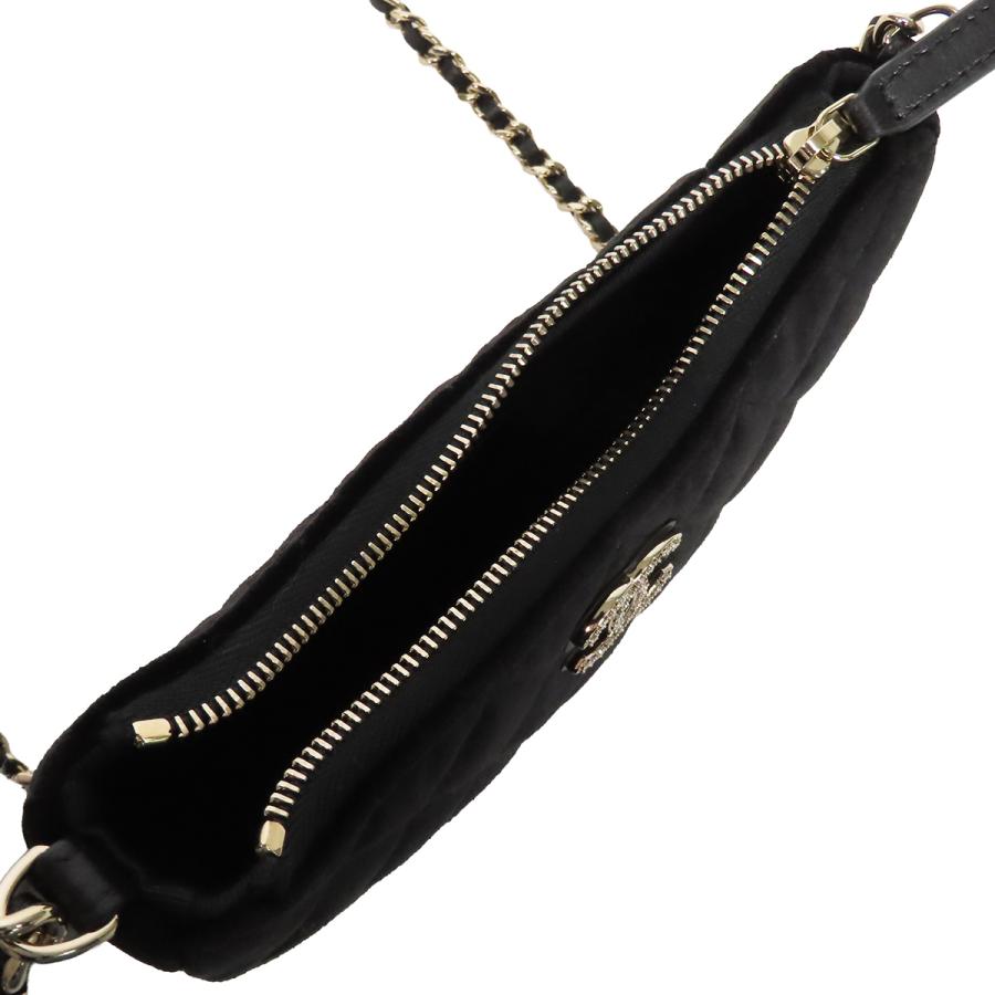 CHANEL（シャネル） チェーンバッグ ブラック 黒 G金具 ベロア レザー