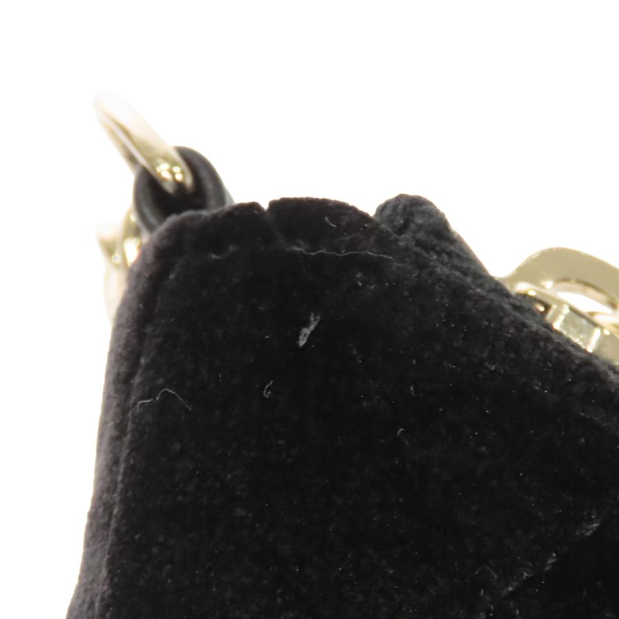 CHANEL（シャネル） チェーンバッグ ブラック 黒 G金具 ベロア レザー