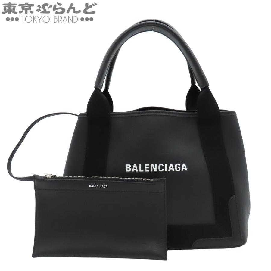 BALENCIAGA（バレンシアガ） ネイビーカバス 339933 ブラック レザー