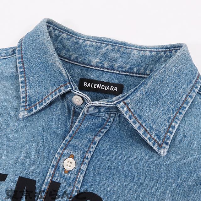 BALENCIAGA バレンシアガ デニムシャツ 600280 ライトインディゴブルー 