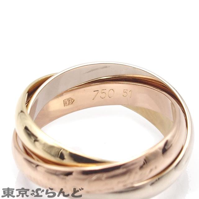 カルティエ CARTIER トリニティリング スリーカラーゴールド K18YG K18WG K18PG ＃51 リング・指輪 ユニセックス 仕上済 103018665｜tokyobrand｜03