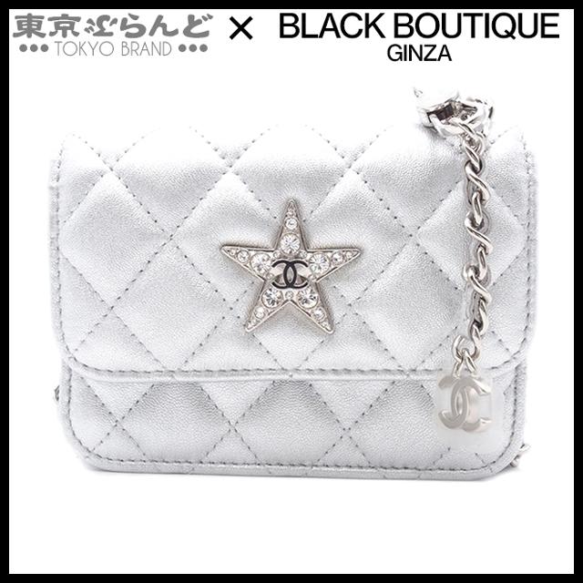 CHANEL 希少 サテン ミニマトラッセ 6連チェーン ラインストーン CHANEL 希少 サテン ミニマトラッセ 6連チェーン ラインストーン