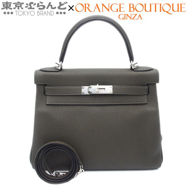 ⭐️ショルダーバッグ⭐️ ケリー28　シルバー金具 HERMES（エルメス） ケリー28 内縫 2WAY Y刻印 ヴェールグリス