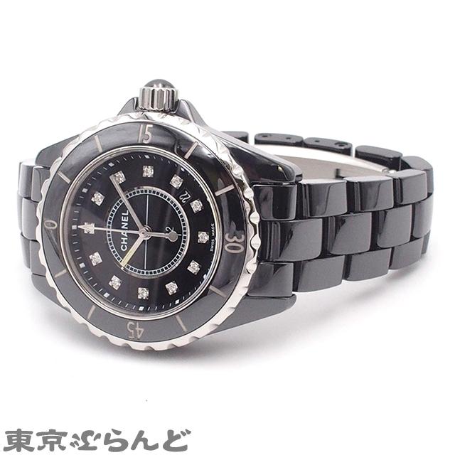 シャネル CHANEL J12 H1625 ブラック セラミック ダイヤモンド 腕時計 レディース クォーツ 仕上済 241001012032｜tokyobrand｜02