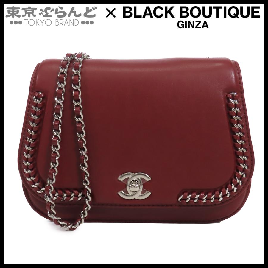 CHANEL（シャネル） ブレイド チェーンバッグ バーガンディ シルバー