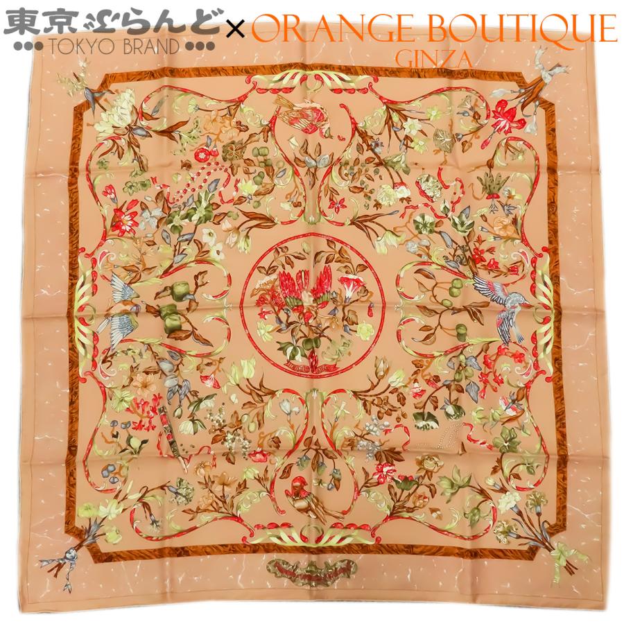 HERMES（エルメス） カレ 90 ベージュxマルチカラー シルク Pierres d