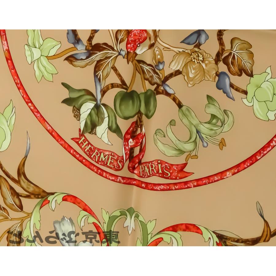 HERMES（エルメス） カレ 90 ベージュxマルチカラー シルク Pierres d