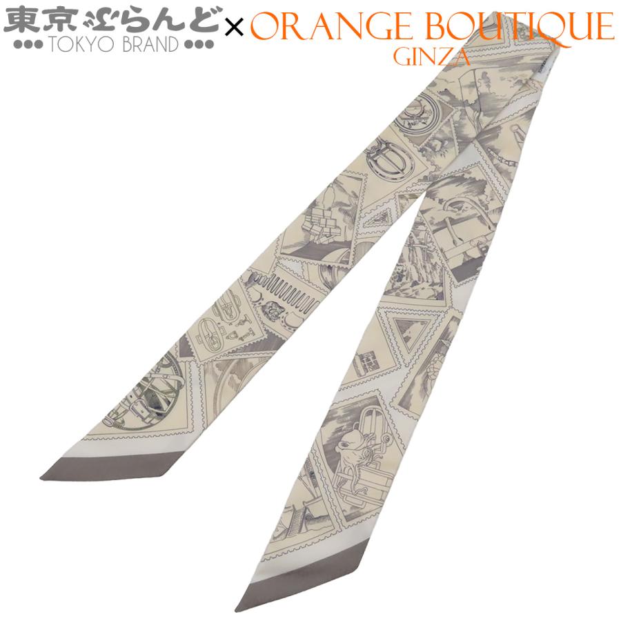 HERMES（エルメス） ツイリー パルシュマンxグラファイト シルク LE