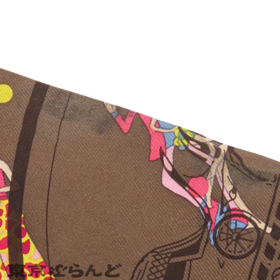 HERMES（エルメス） ツイリー ブラウンxマルチカラー シルク エクス