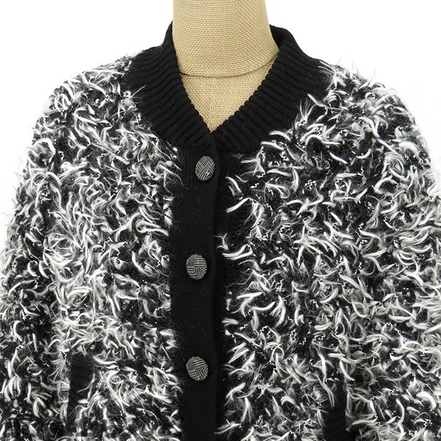 CHANEL シャネル ニットカーディガン P52497K06802 ブラックx CHANEL シャネル ニットカーディガン P52497K06802 ブラックx