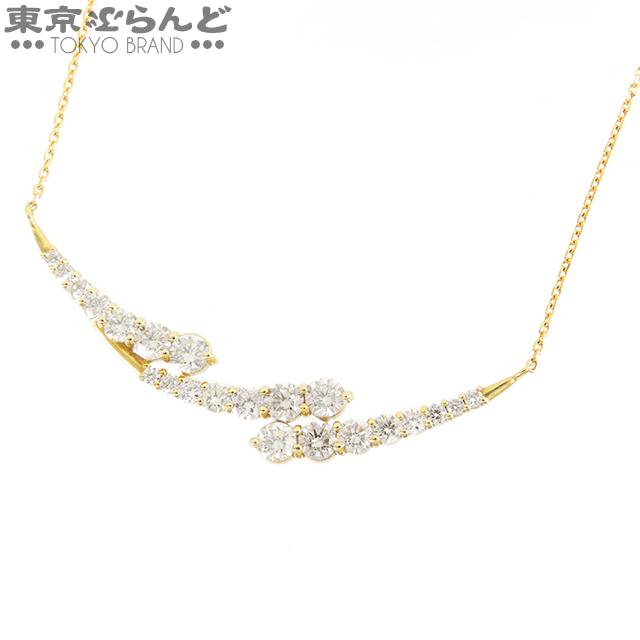 ダイヤモンド ネックレス イエローゴールド K18YG 1.00ct レディース