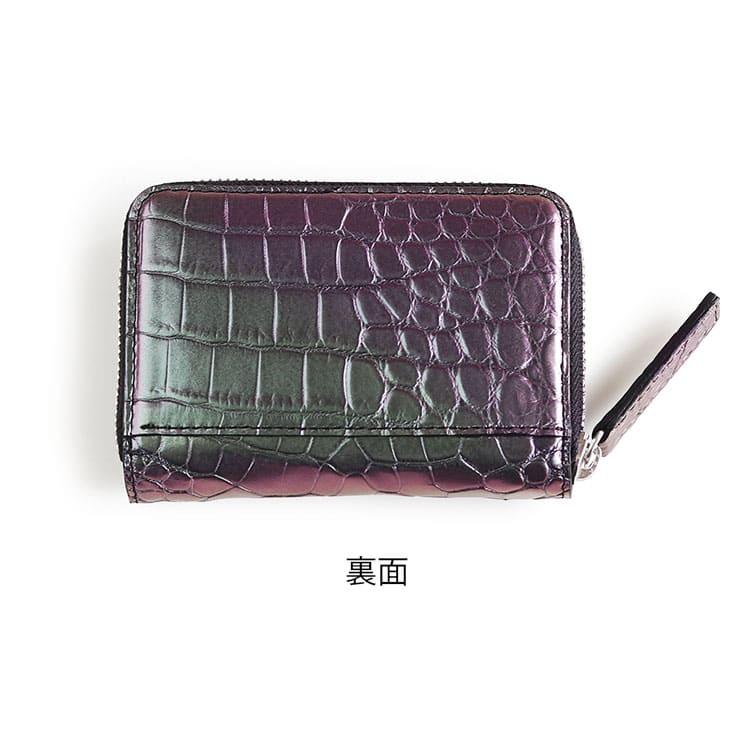 ★新品同等★coto JRA認定 マットクロコダイル 折り財布 マジョーラカラー 東京クロコダイル ミニ 財布 クロコダイル 小銭入れ 日本製 メンズ 本