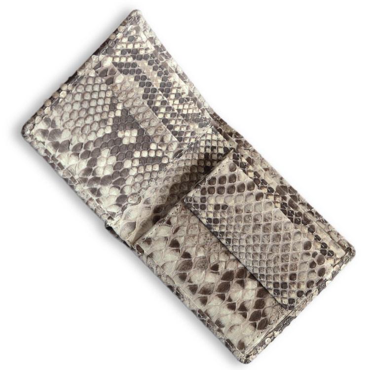 東京クロコダイル ダイヤモンドパイソン 二つ折り 日本製 折財布