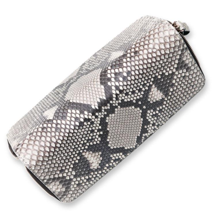 財布 メンズ 長財布 パイソン 日本製 蛇革 ヘビ革 ラウンドファスナー ダイヤモンドパイソン ブランド カジュアル 金運 | 東京クロコダイル | 14