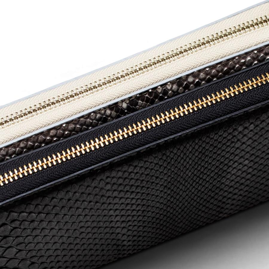 財布 メンズ 長財布 パイソン 日本製 蛇革 ヘビ革 ラウンドファスナー ダイヤモンドパイソン ブランド カジュアル 金運 | 東京クロコダイル | 16