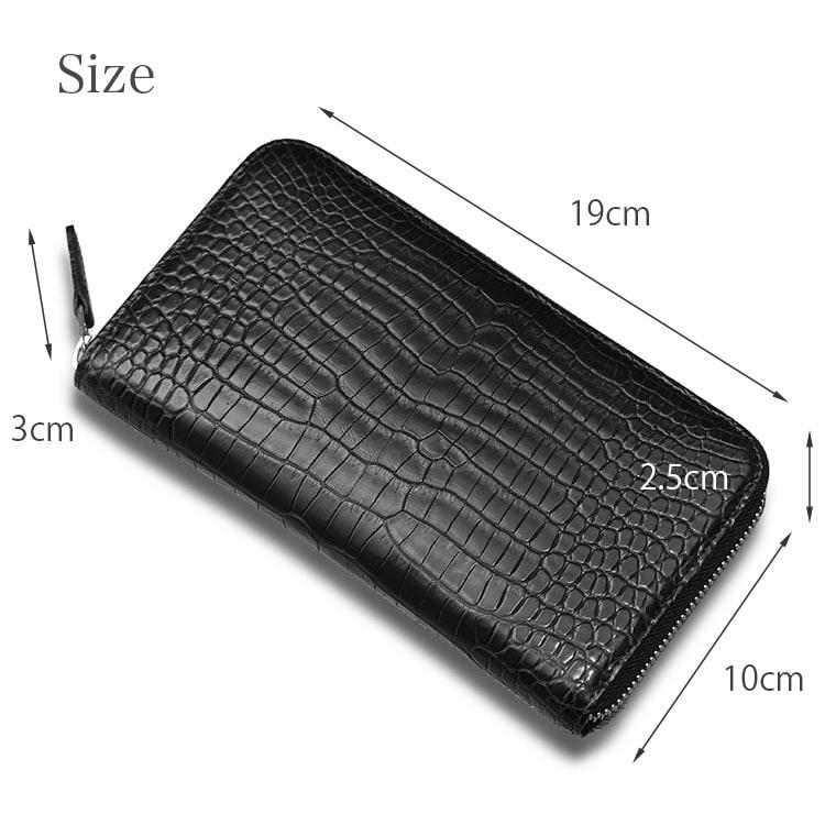【マルマルベリーさま専用】クロコダイル メンズ 長財布 ラウンドファスナー 新品 スモールクロコダイルマットラウンドファスナー長財布(type4