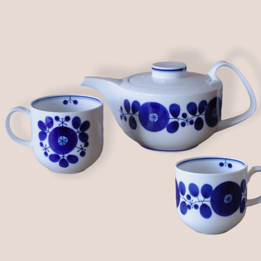 白山陶器 波佐見焼 急須 ブルーム ティーポット 大 ポット 花柄