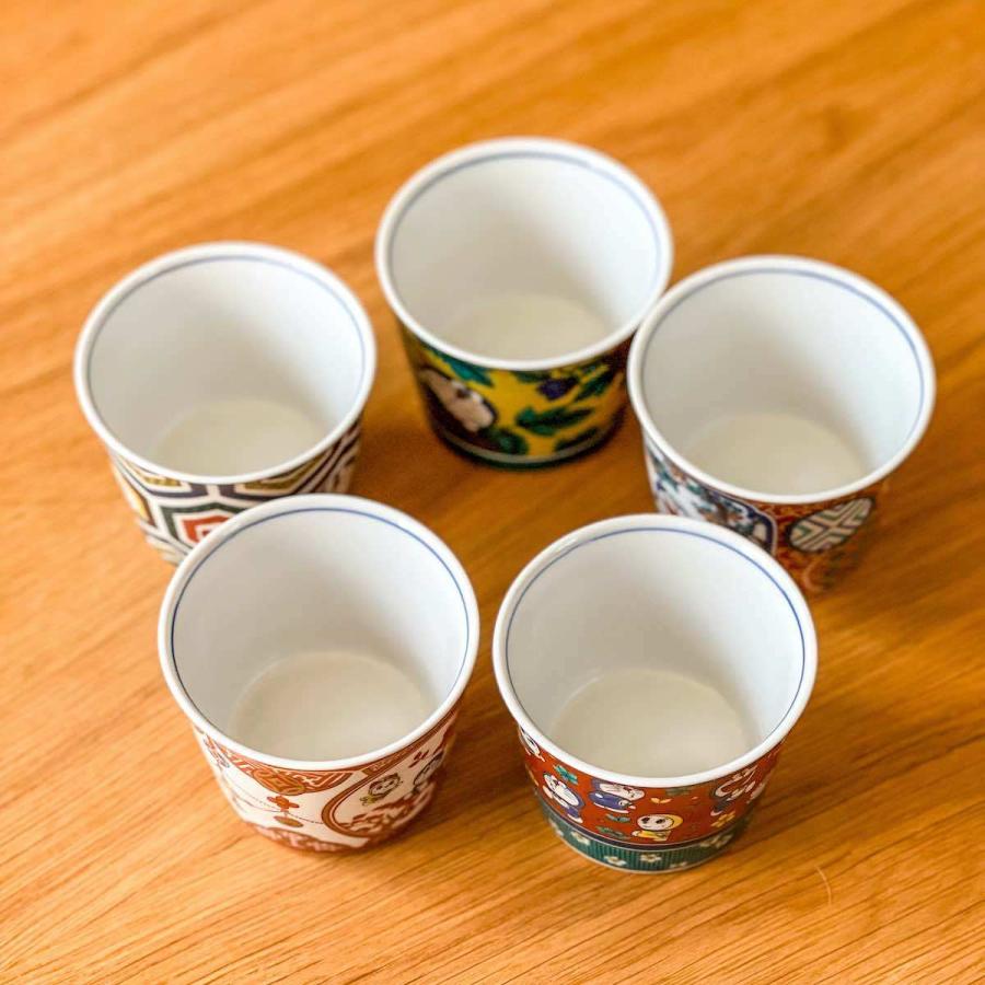 九谷焼ドラえもん陶器製お猪口5個セット 九谷焼 ドラえもん そばちょこ 蕎麦猪口 カップ 5枚セット おしゃれ