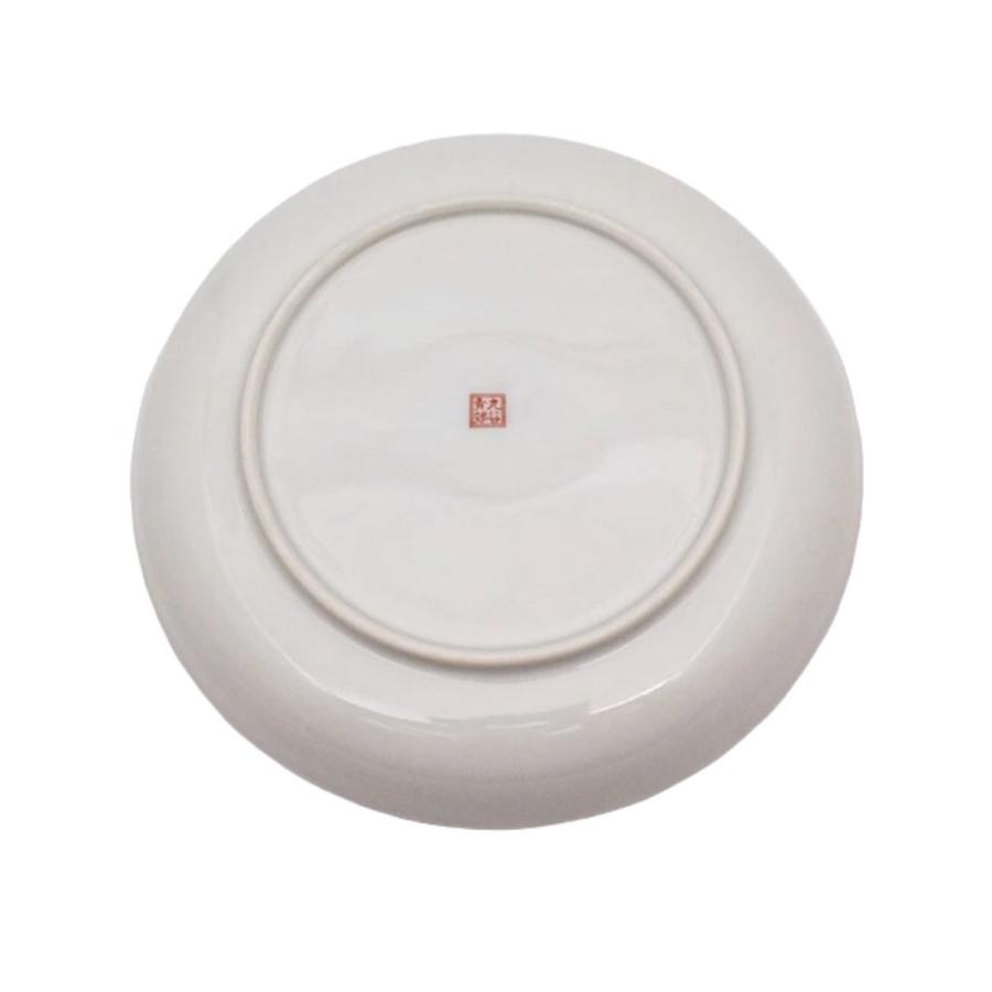 九谷焼 6号皿揃 染付瓔珞紋花鳥 5枚セット 大皿 皿 セット