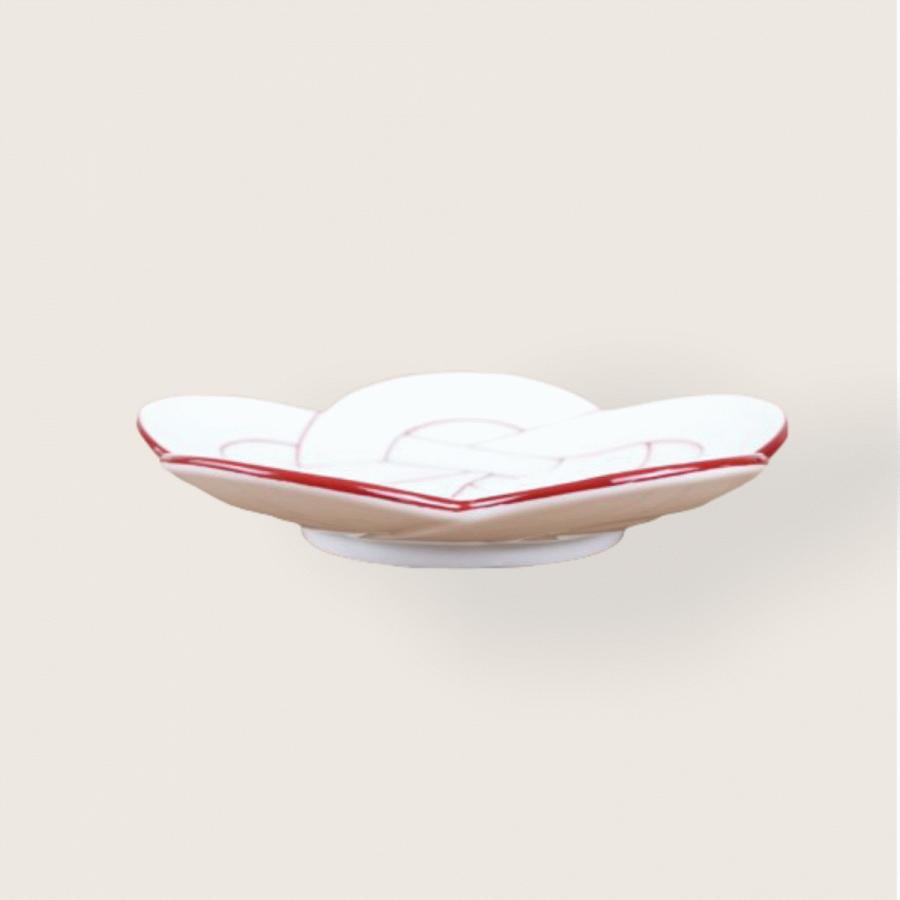 有田焼銘々皿 15cm縁起物梅むすび 金線 ゴールド5枚セット2024/12購入 有田焼銘々皿 15cm縁起物梅むすび 金線 ゴールド5枚セット2024