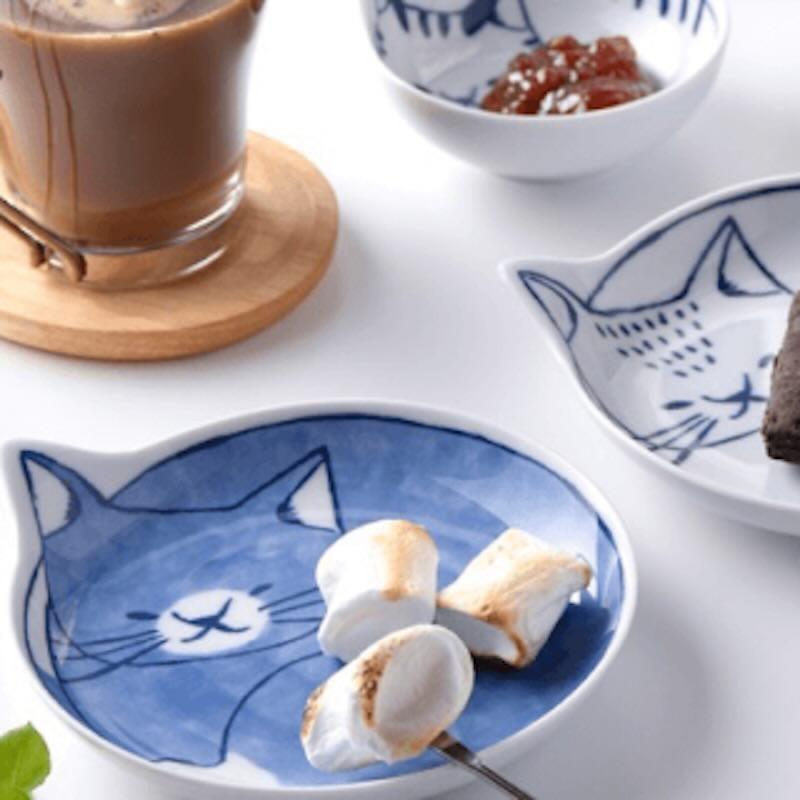 neco皿 5枚 セット 小皿 取り皿 14cm おしゃれ 波佐見焼 食器 猫 ねこ