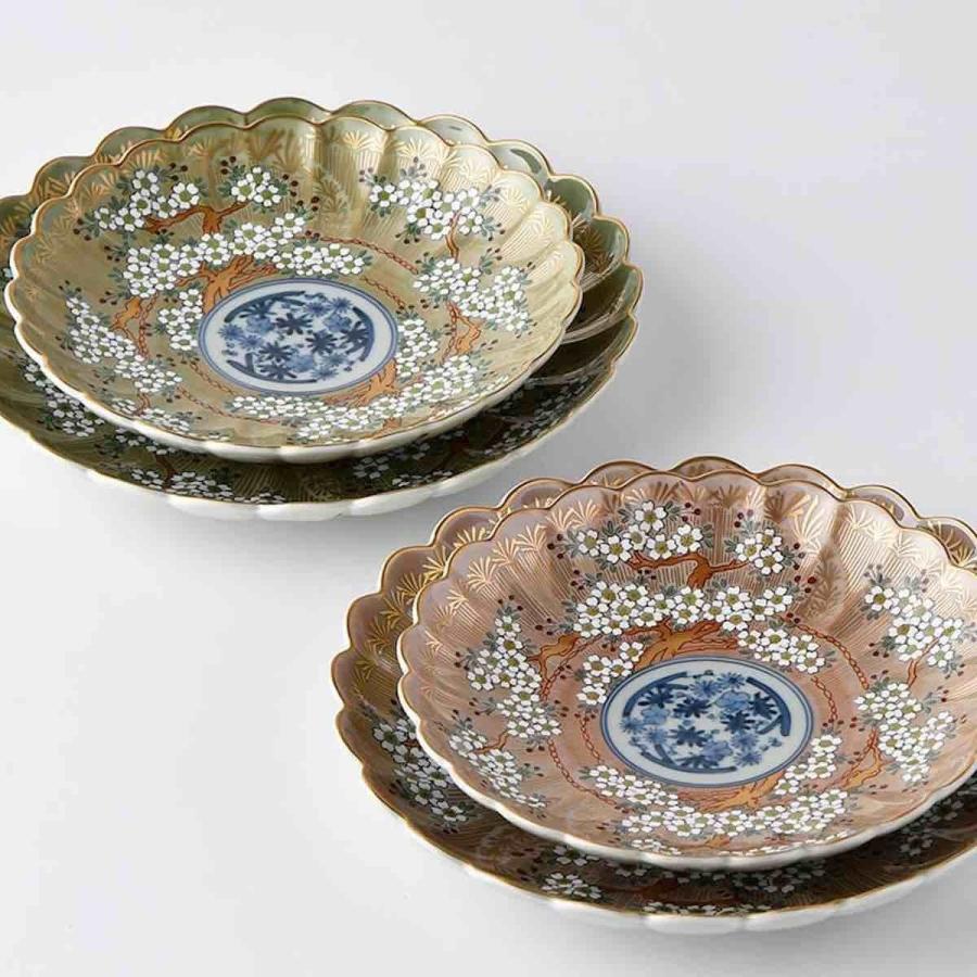 琳派桜樹文 5号皿 16cm 赤 中皿 おしゃれ 小皿 取り皿 林九郎窯 正月