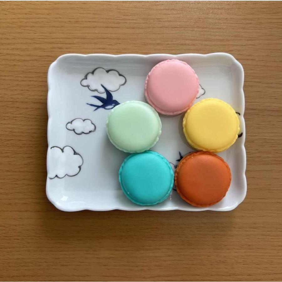 雲つばめ 角銘々皿 長角皿 角皿 長皿 北欧 おしゃれ 有田焼 手描き