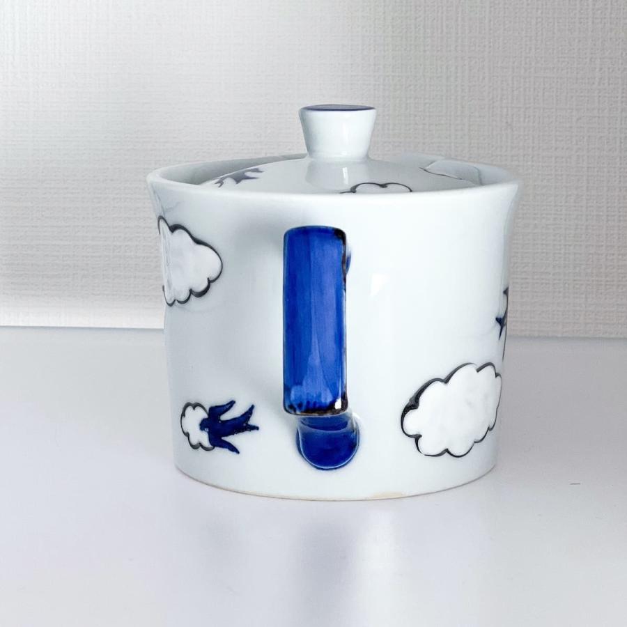 雲つばめ 急須 有田焼 手描き おしゃれ ティーポット 陶器 北欧 徳七窯