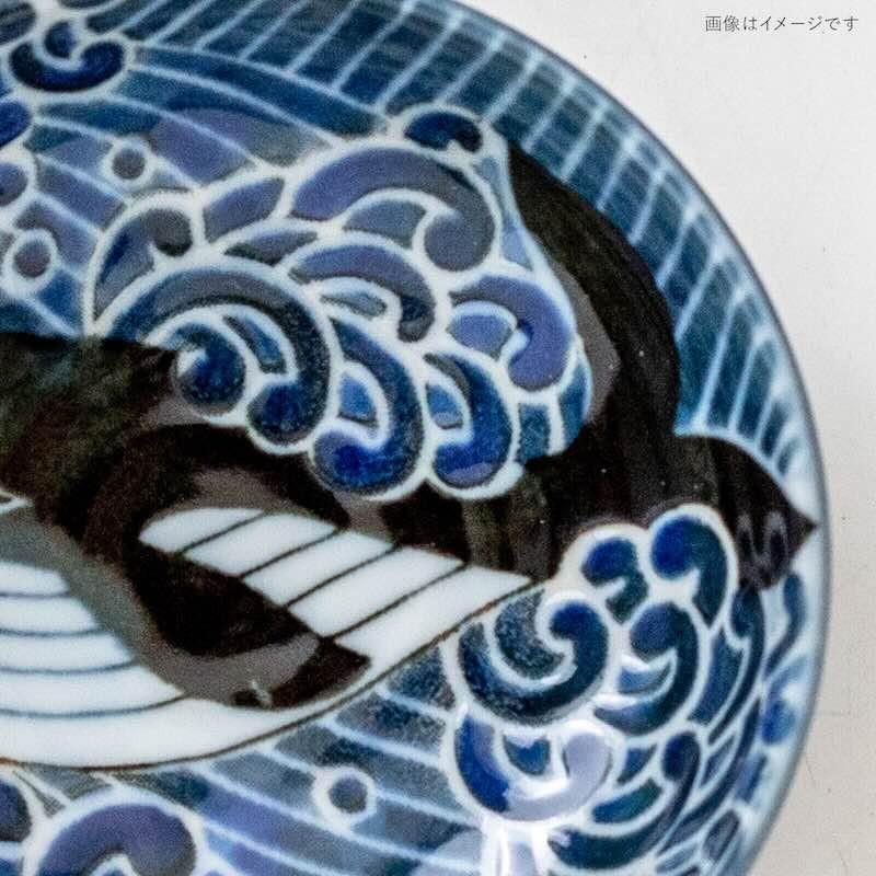 みのる陶器 白波くじら 深皿 18cm おしゃれ 180鉢 中鉢 中皿 クジラ