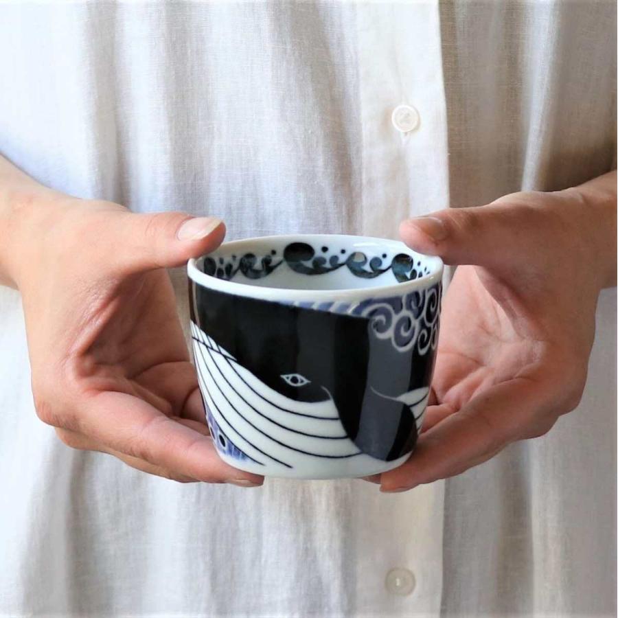 白波くじら そばちょこ おしゃれ 蕎麦猪口 フリーカップ カップ 美濃焼