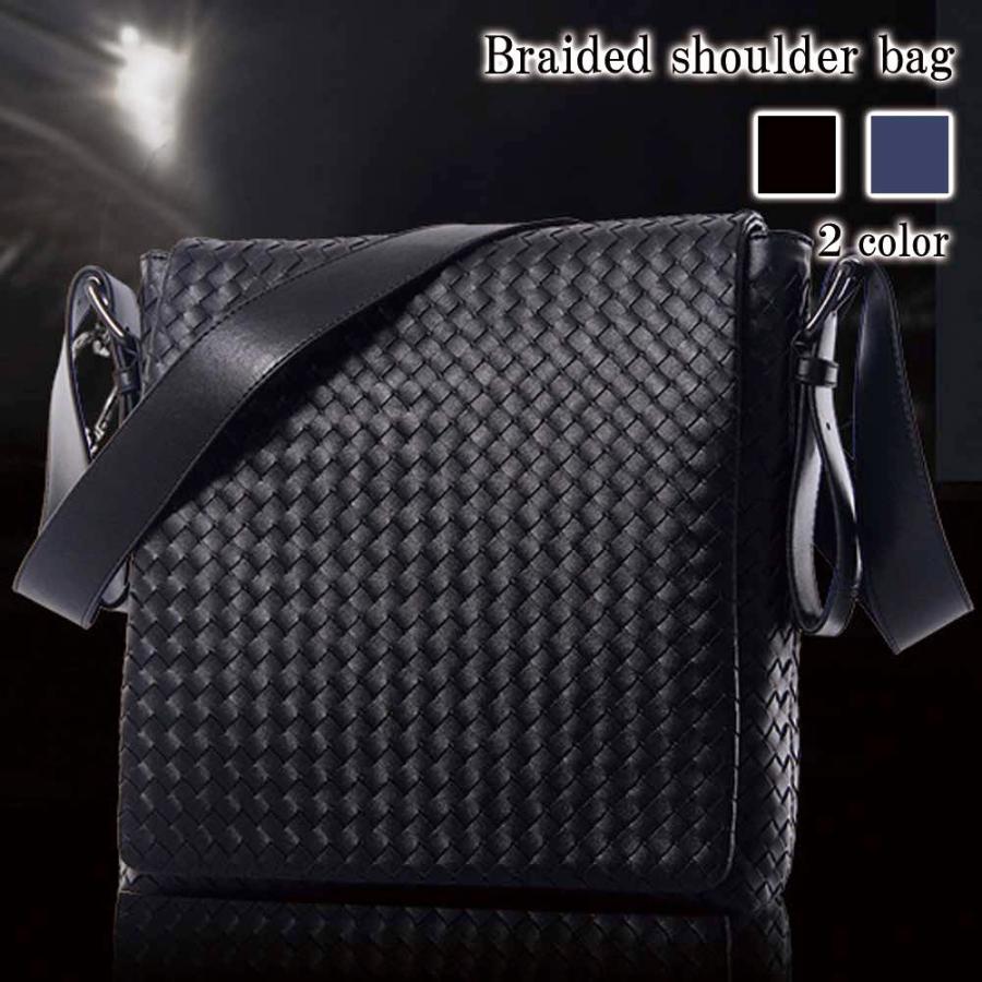 ショルダーバッグ メンズ 編み込みショルダーバッグ 50代 ブランド 本