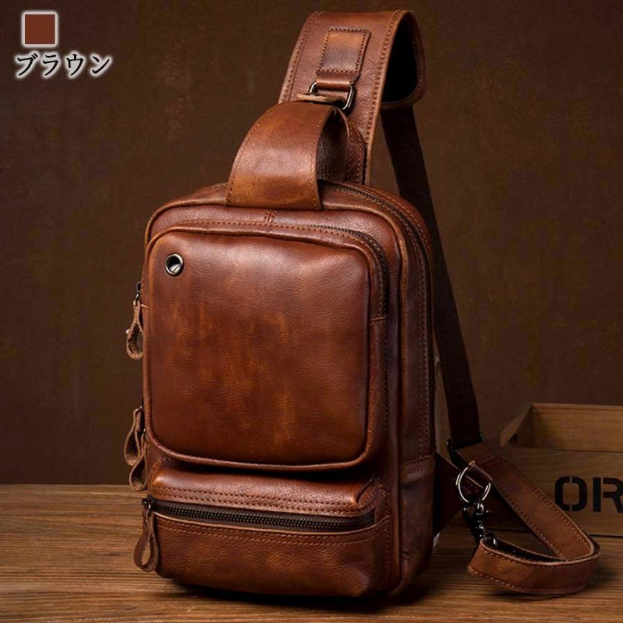 ボディバッグ メンズ BIGレザーボディバッグ 高級 軽い 大きめ 人気 レザー 40代 きれいめ 大容量 防水 本革 50代 30代 20代 革 皮 おしゃれ ブランド BIGレザーボディバッグ 本革 ハイ 旅行