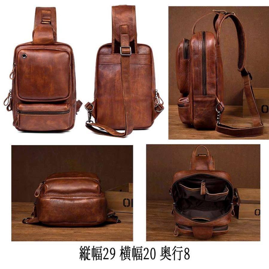 ボディバッグ メンズ BIGレザーボディバッグ 高級 軽い 大きめ 人気 レザー 40代 きれいめ 大容量 防水 本革 50代 30代 20代 革 皮 おしゃれ ブランド BIGレザーボディバッグ 本革 ハイ 旅行