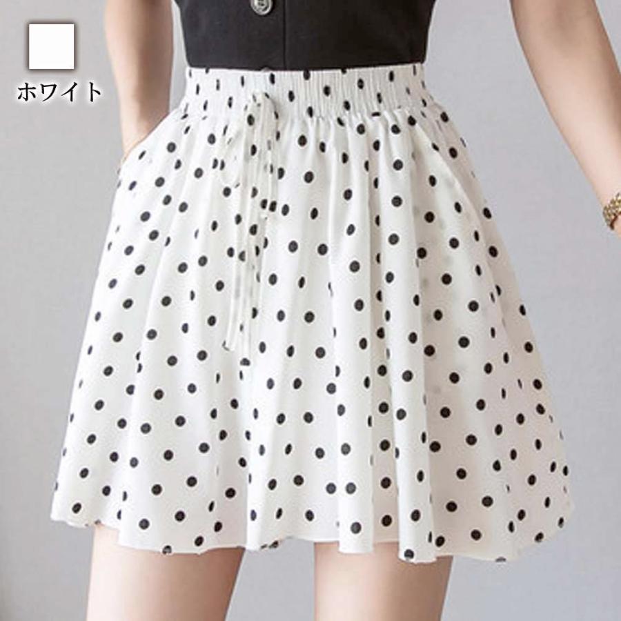 キュロットスカート ドット柄ショートパンツ レディース 事務服 黒 20代 人気 冬 30代 ブランド 40代 春 夏 膝丈 大人 スポーツ 50代 秋 ゴルフ おしゃれ_3